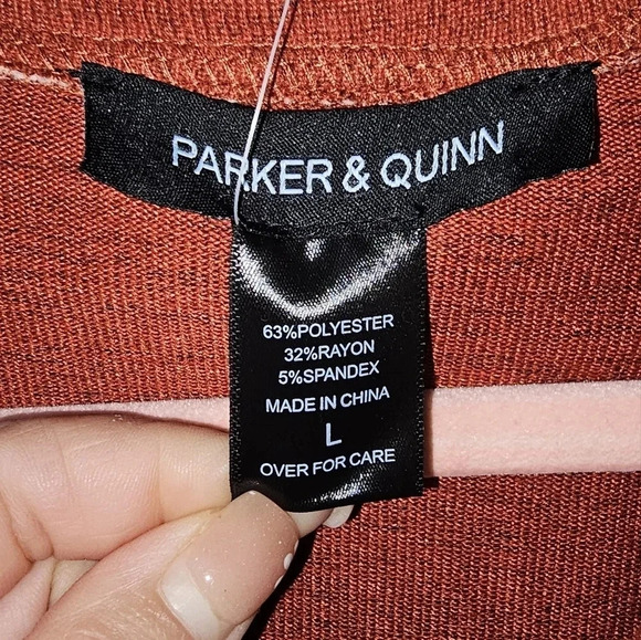 Rust Orange Shawl Neck Sweater Size L - Picture 2 of 6